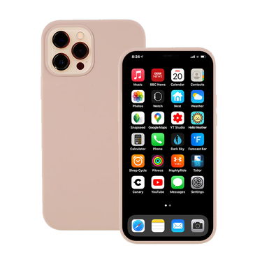 iPhone 12 Pro Max Compatible Case Cover with Premium Silicone – Pink Sand